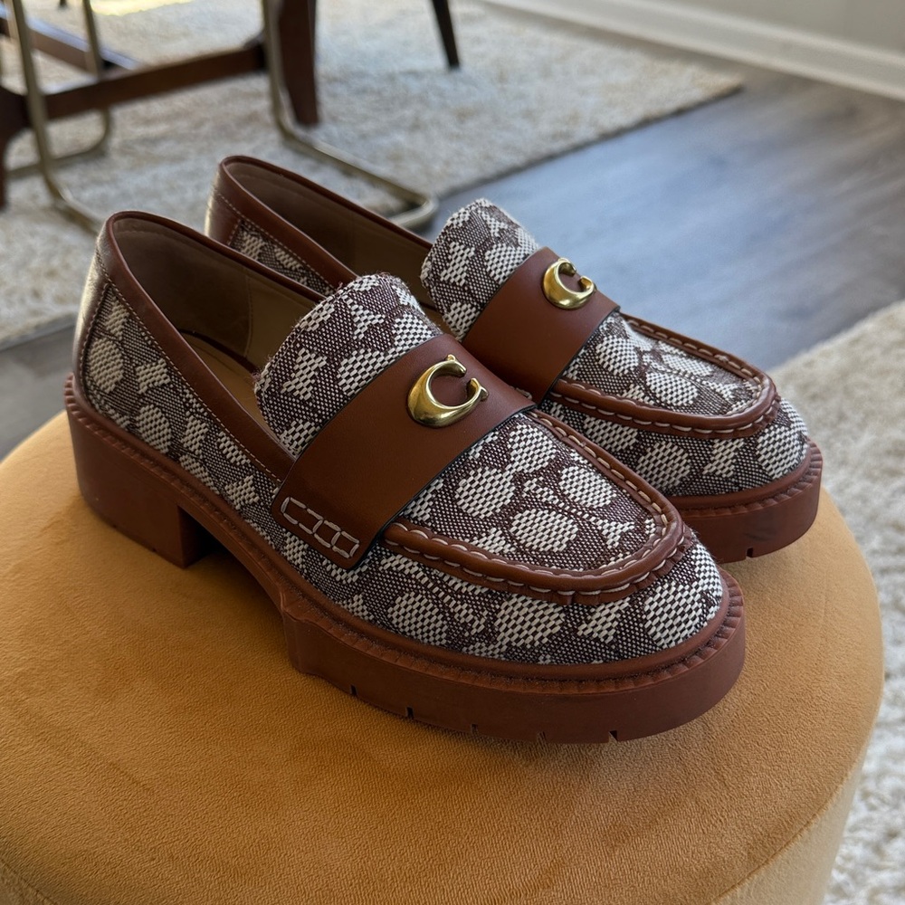 Coach Leah Textured Jacquard Loafer